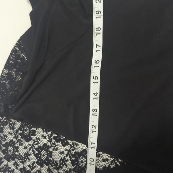 Michele Lynn Crop Black Cardigan Lace Back Drape Front Women's Size Medium - Picture 5 of 6